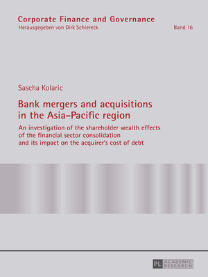 cover image of Bank mergers and acquisitions in the Asia-Pacific region